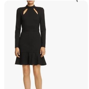 Alice + Olivia Fit and Flare, Mock Neck Dress